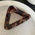 2025 new minimalist triangle hair claw clip - ponytail holder, high ponytail clip, shark clip hair accessory for women - back of head styling