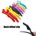plastic alligator clip duckbill partition clip hair clip hair dyeing tool hairdressing supplies multi-color wholesale 5-pack