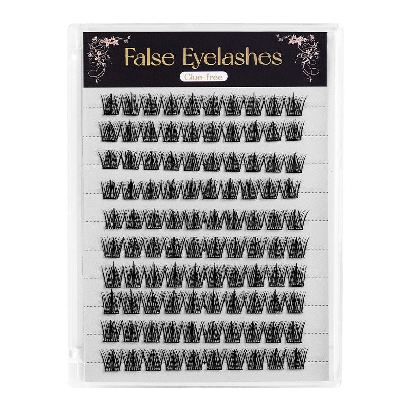 Carefully selected* cross-border glue-free false eyelashes segmented large capacity natural slender single cluster sunflower fox false eyelashes factory