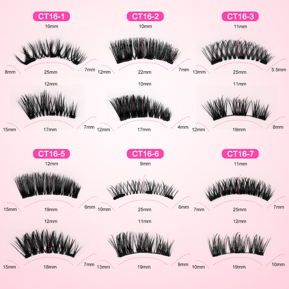 new product magnetic false eyelashes 2 pairs european and american upgraded positioning magnetic eyelashes a whole box flatness wholesale