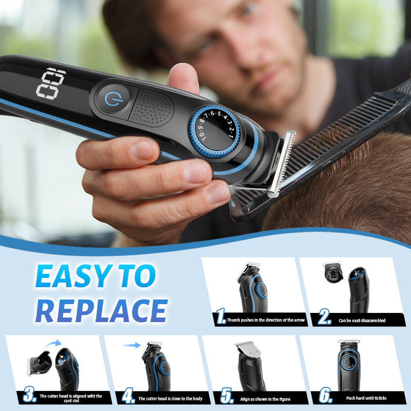 Hairdressing and beard handy gadgetmen's electric hairdressing device for self-cutting, household shaving scissors, nose hair carving, white electric clippers