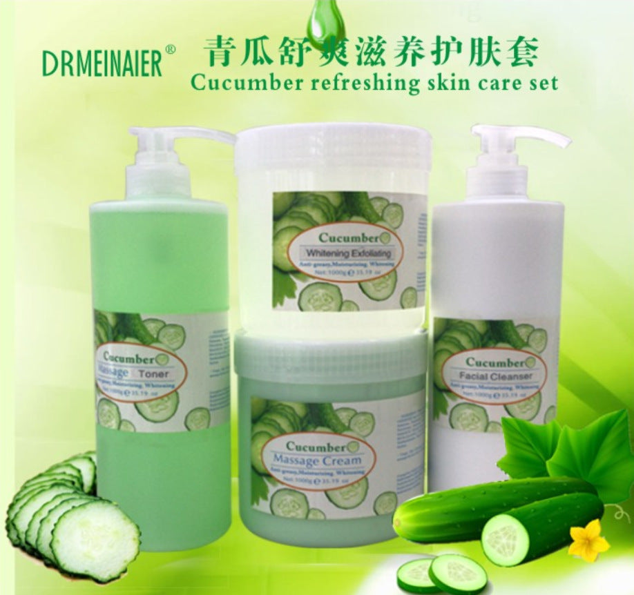 hospital skin care 4-piece set facial cleanser, lotion, massage cream, large capacity hydrating and moisturizing skin care set 1000g