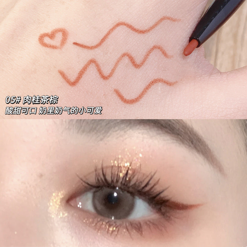 Xixi slim and smooth waterproof eyeliner gel pen ultra-fine long-lasting waterproof non-smudged pseudo-no-makeup colorful eyeliner pen