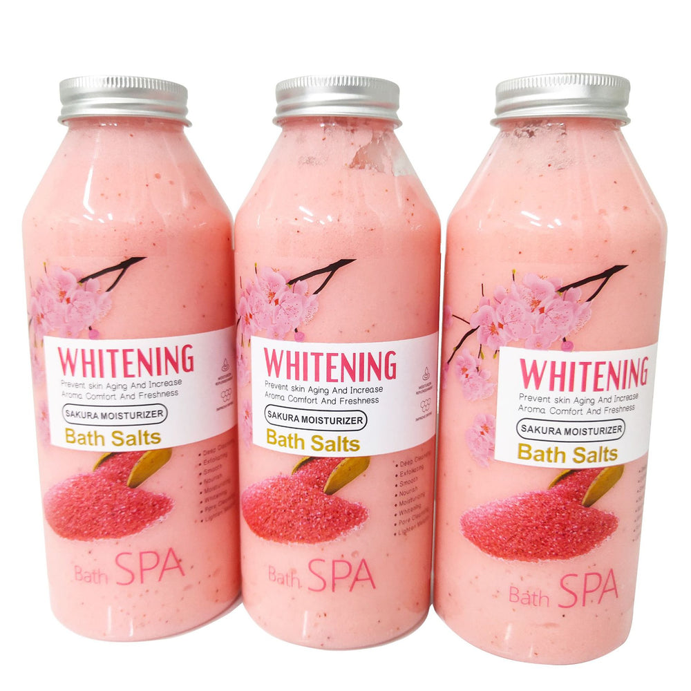 500g sakura scrub bath salt bubble sea salt fragrance cleansing exfoliating milk shower gel wet salt