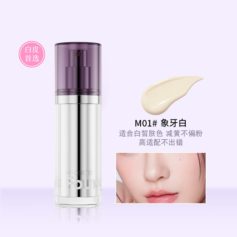 Marco andy long-lasting, nourishing, and radiant foundation - oil control, concealing, waterproof, sweat-proof, long-wear, smudge-proof, and non-cakey