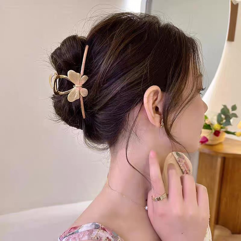 Metal retro palace style butterfly clip cold style hair large shark clip girl hairpin hair accessories wholesale