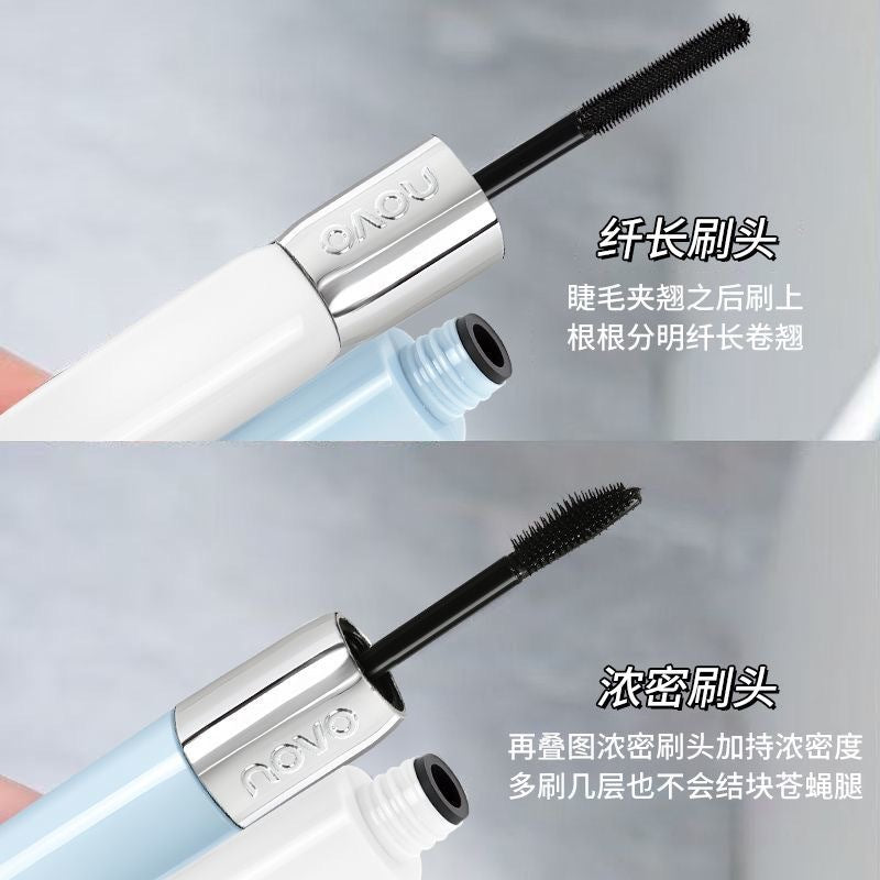Novo winged eyelash double-ended mascara long and thick curling nature root clear long-lasting waterproof non-smudge
