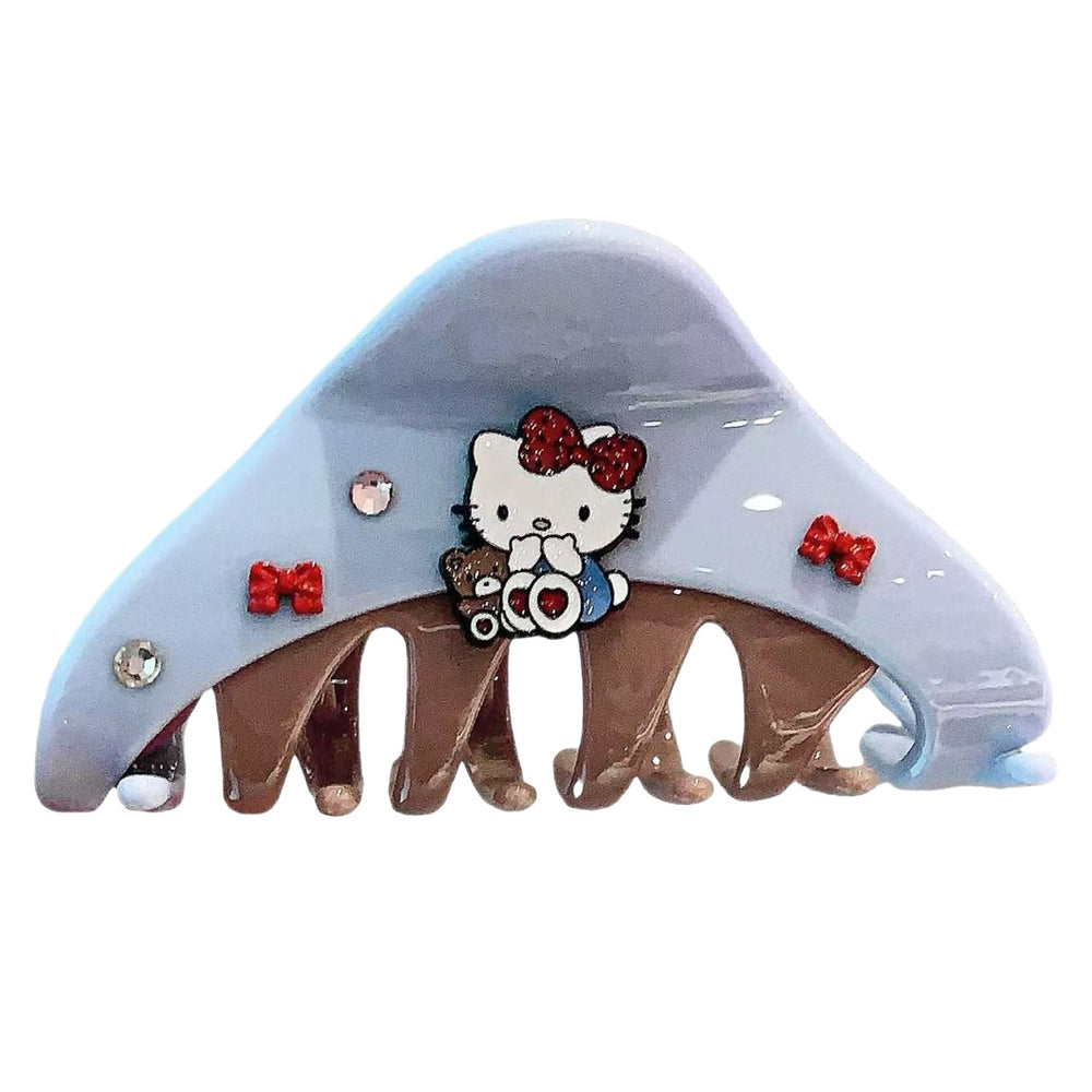 2025 trendy new girl's cute hello kitty medium claw clip - exquisite, stylish, and chic hair clip for updos and hairstyles