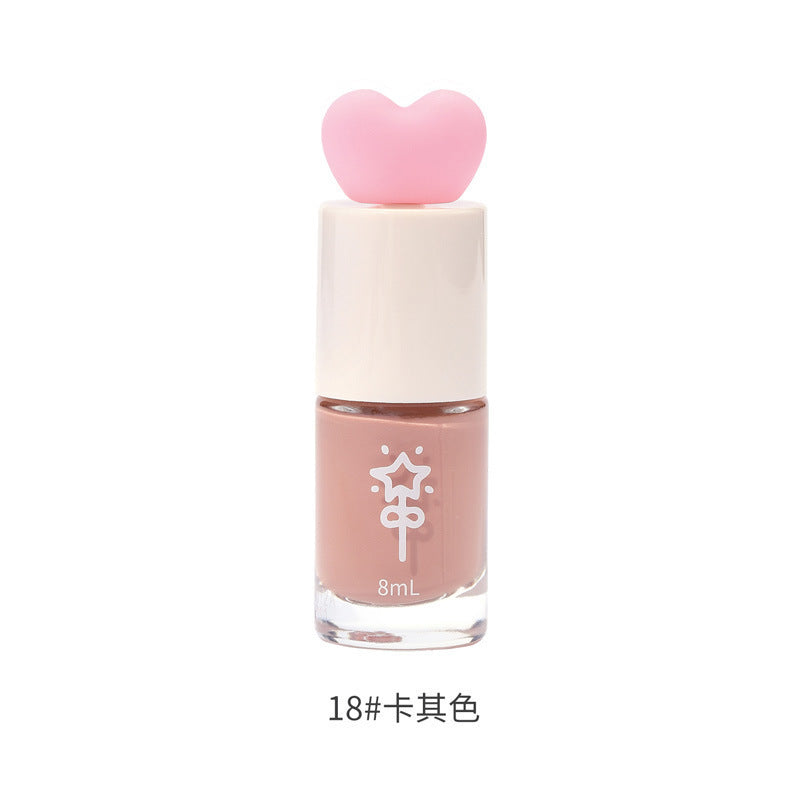 White nail polish water-based tearable whole sheet peel-off cute student new color no baking quick-drying quick-drying hot style fall and winter
