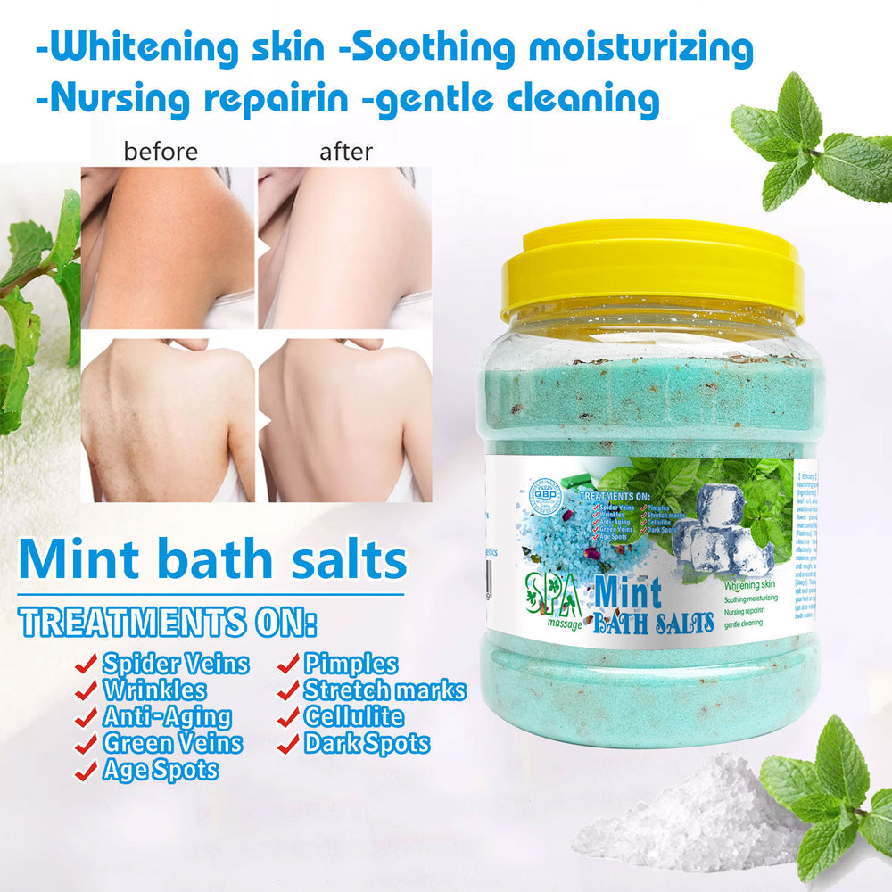 exclusive spa bath salt with petals for cleansing, scrubbing, exfoliating, chicken skin, foot bath, body bath salt for skin rejuvenation