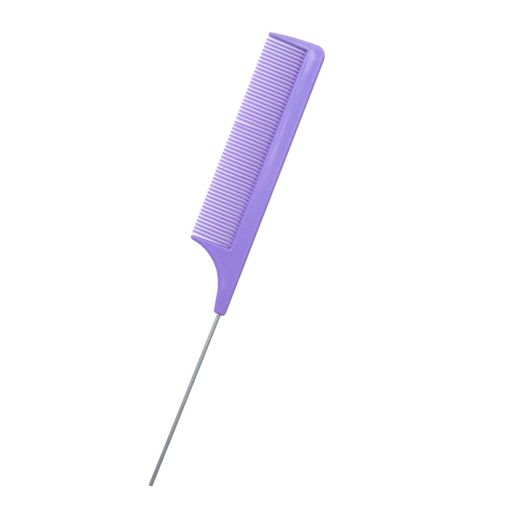 hot-selling 21cm hairdressing steel needle comb, pointed tail comb, plastic comb, pointed tail comb, hairdressing tools, spot wholesale