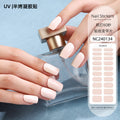 Zhengxiang custom gel nail stickers - solid color korean uv light therapy semi-cured nail stickers - waterproof cross-border wholesale