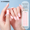 Zhengxiang factory customized korean solid color gel nail stickers uv light therapy semi-cured nail art stickers wholesale amazon