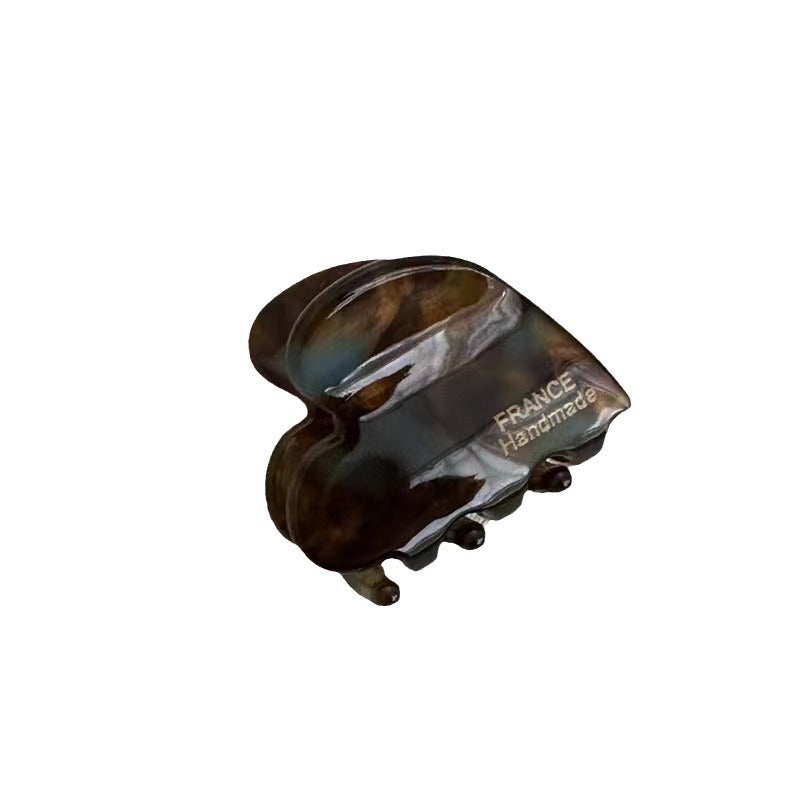 Korean dongdaemun exquisite small heart gripper shark clip classy cute acetic acid side clip small gripper hair clip