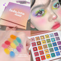 Muge leen dopamine rainbow eyeshadow palette - shimmer, pearl, matte, glitter - perfect for kids' stage makeup