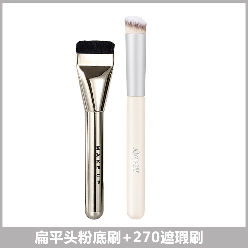 Jonbos foundation brush - flat angled brush, seamless finish, makeup artist grade, perfect for applying foundation
