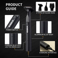 3-in-1 nose hair trimmer, electric shaver, eyebrow razor usb rechargeable men's grooming kit - detachable design