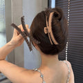 Solid color frosted gripper with dense teeth 2024 popular new arrival hair clip with large hair volume on the back of the head shark clip hair headwear