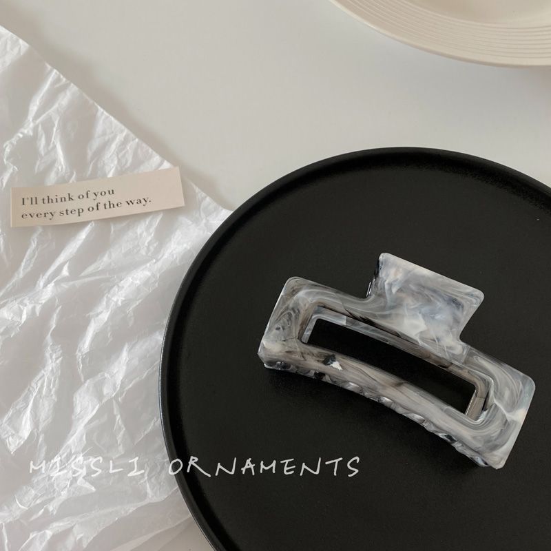 Super fairy ink smudged hair clip casualretro back of the head clip elegant shark clip headwear gray chinese style female