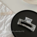Super fairy ink smudged hair clip casualretro back of the head clip elegant shark clip headwear gray chinese style female