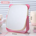 Desktop makeup mirror plastic storage box all-in-onefor home bear hug girls dormitory desktop dressing mirror home mirror