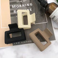 French frosted gripper female eleganceelegant hair clip medium size casual square back head bath hair gripper shark clip