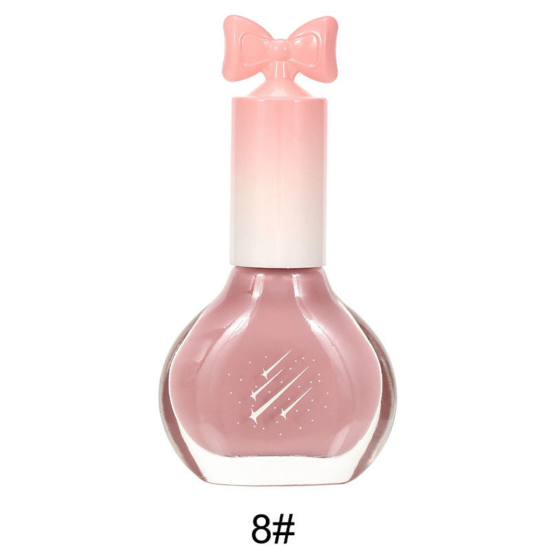 Nail polish, no baking, quick drying, non-tearable, nude color, sequined bottom oil, wine red cherry oily nail polish, wholesale