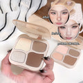 Jonbos embossed light and shadow quad contour palette - all-in-one sculpting, highlighting, and contouring set