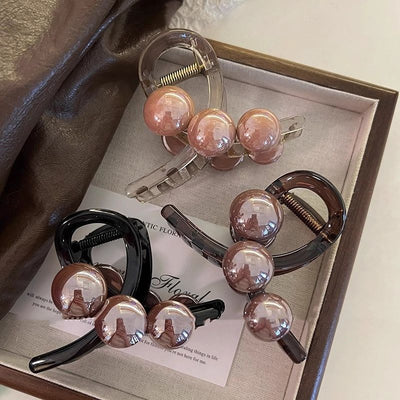 Elegant pearl claw clip - medium size hair styling clip - women's 2025 new arrival - high-end hair accessory for the back of the head