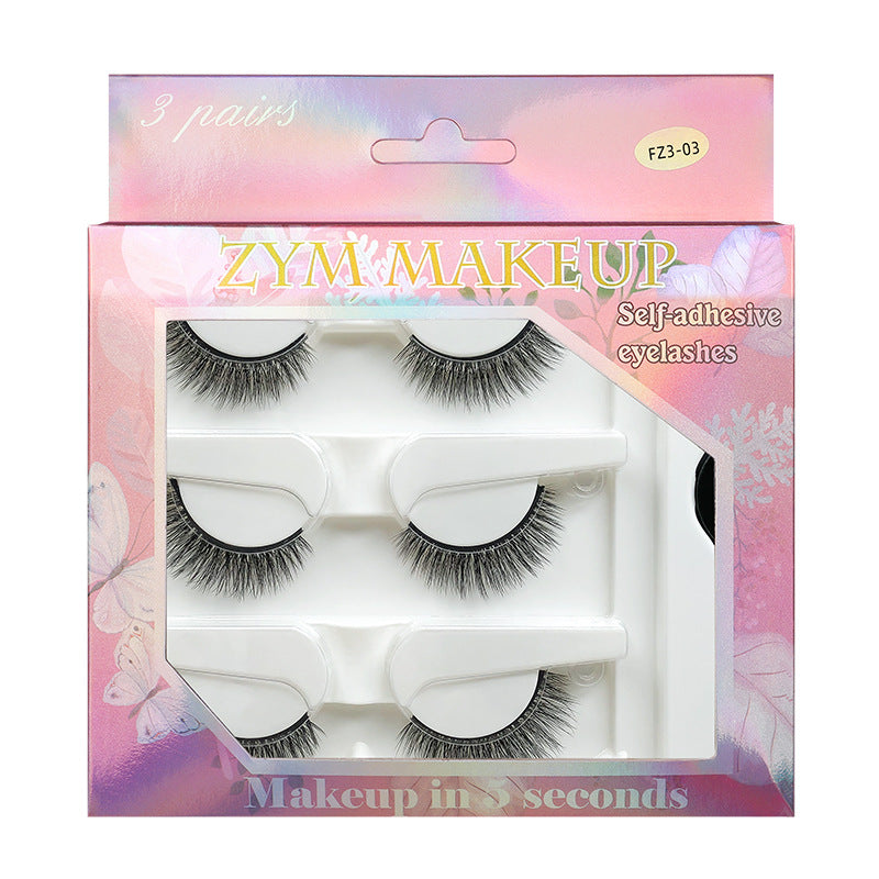 Ready-to-ship, glue-free, self-adhesive false eyelashes from the manufacturer. wholesale multi-pair, one-piece, long and slender black band false eyelashes with adhesive strip for lazy users