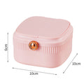 Dopamine jewelry storage makeup mirror plastic home multifunctional dustproof jewelry box desktop mirror