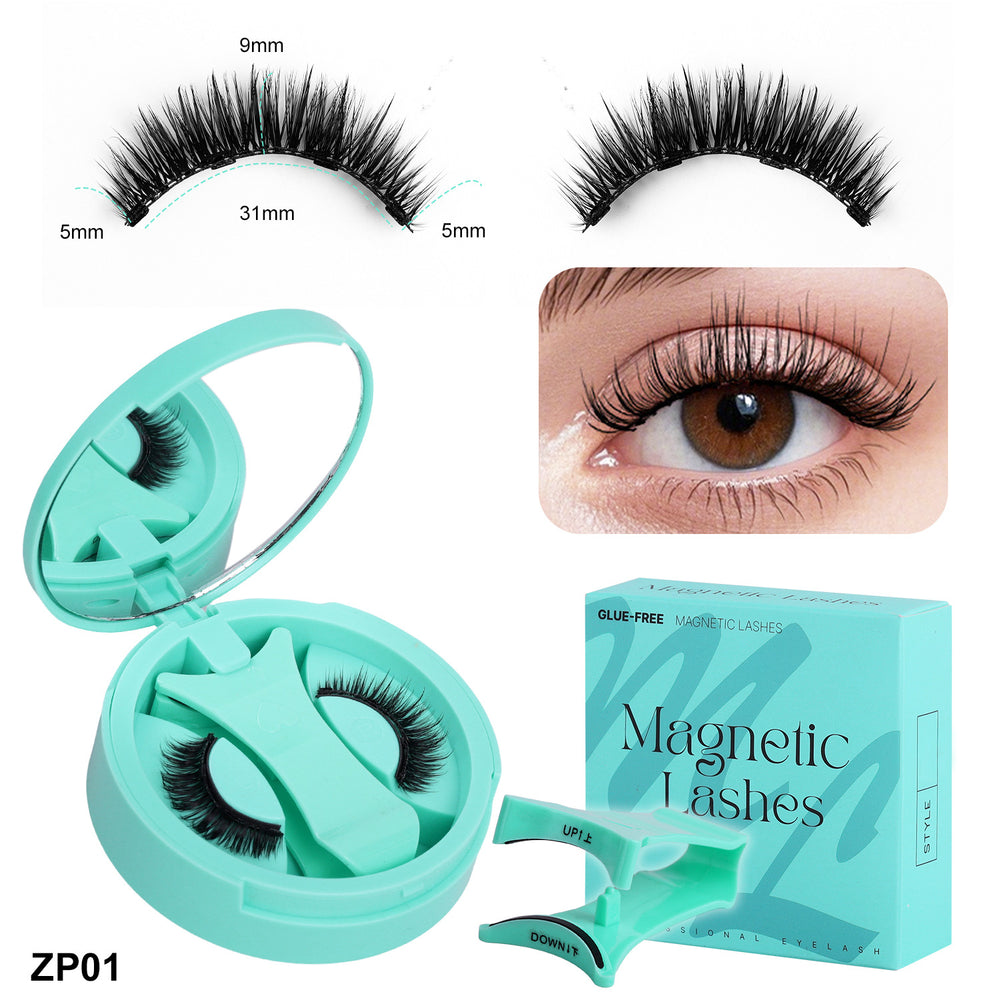 Carefully selected* pingdu foreign trade magnetic eyelashes all-in-one box amazon fashion thick hard stem false eyelashes set wholesale