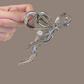 Elegant bow gripper for women, large hair plate, shark clip, cold style, back of head hair accessories, niche styleclassy hair clip