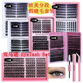 Carefully selected* cross-border eyelash book set 40p foreign trade segmented european and american thick extended false eyelashes lash cluster