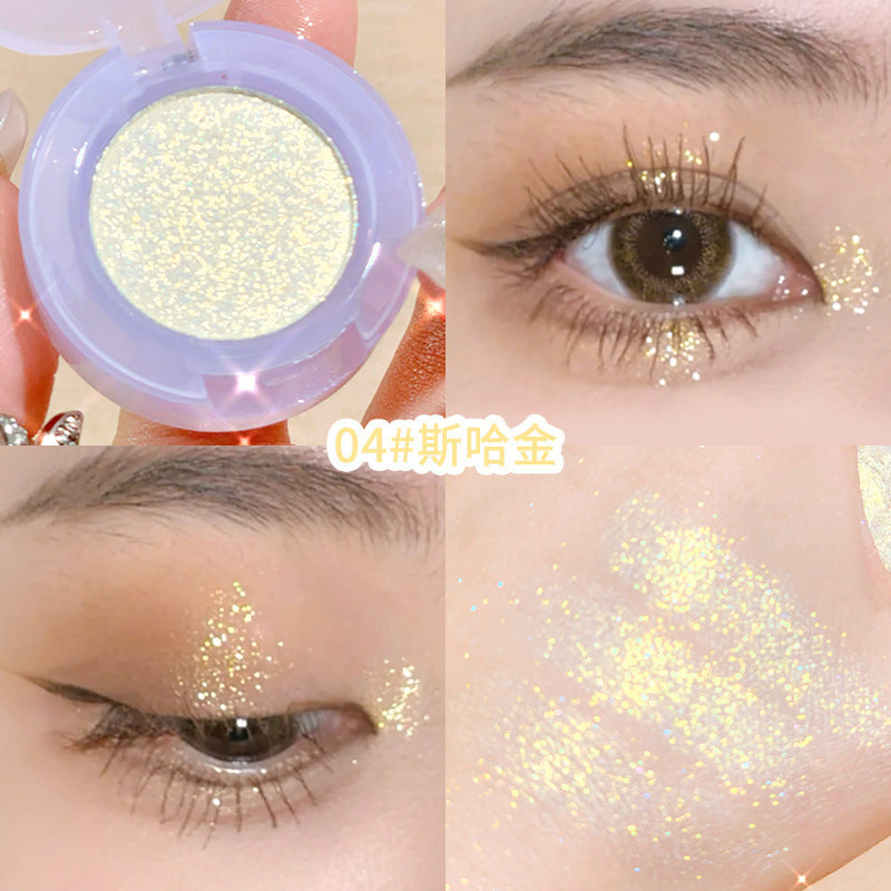 Makeup xixi bulb plan monochrome eyeshadow waterproof sparkling super shimmer mashed potato highlighting powder to brighten silkworms