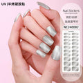 Zhengxiang cross-border new gel nail art stickers onion powder cat eye uv photo light semi-cured nail stickers personalized wholesale
