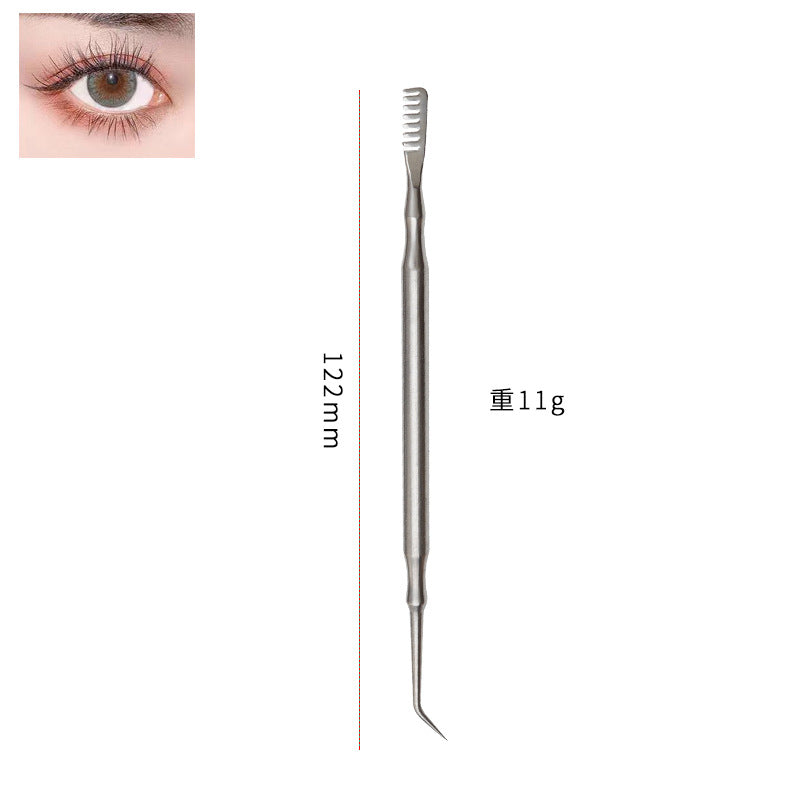Stainless steel eyelash curler with comb - eyelash perm & lifting tool - eyelash extension & styling aid - wholesale