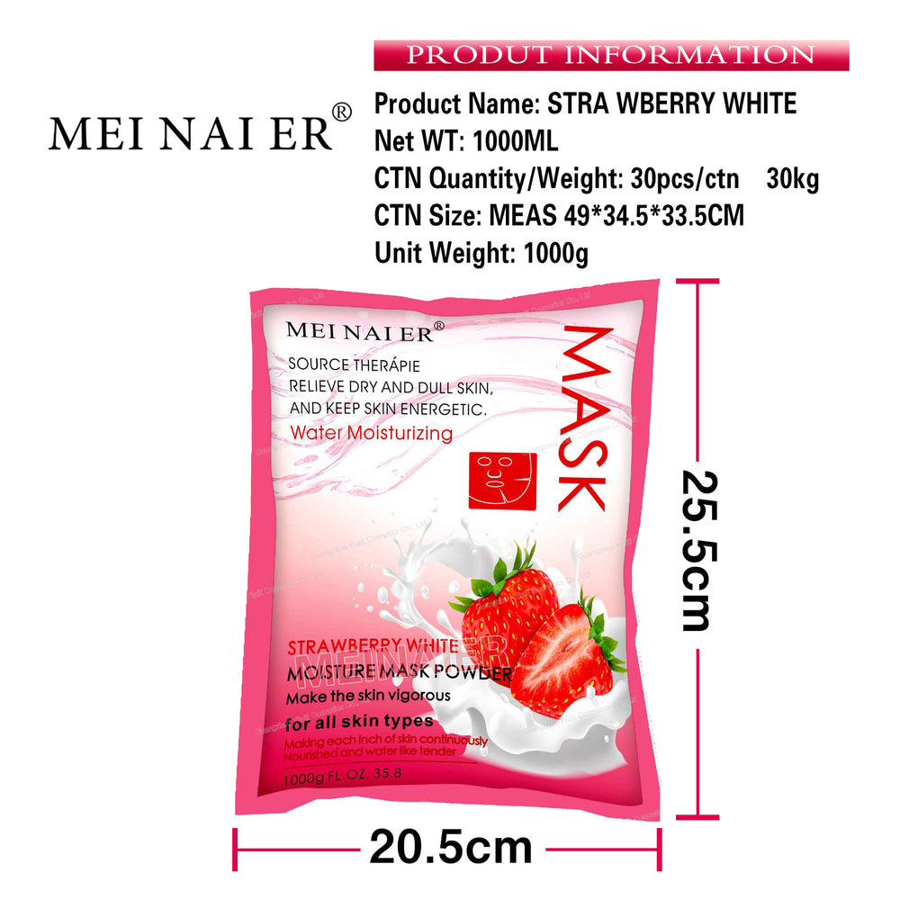 menair strawberry hydrating and moisturizing soft mask powder nourishing brightening shrinking pores skin care mask powder wholesale