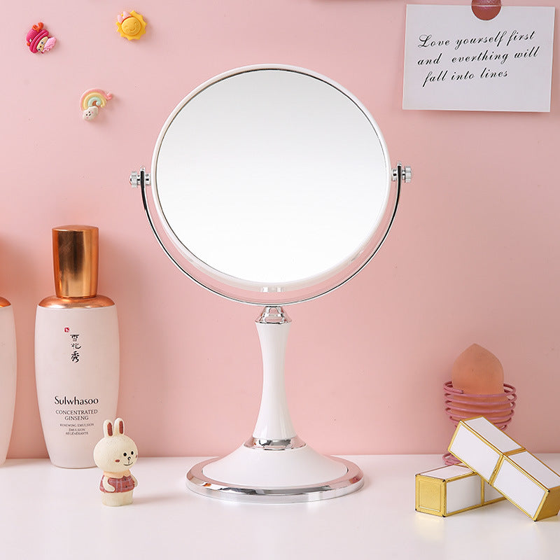 Cosmetic mirror desktop dressing mirror beauty double-sided magnifying glass beauty mirror student desktop storage for home home mirror