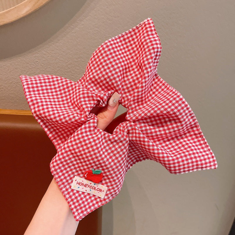 Floral kids square scarf large intestine hair tie girl 2025new arrivaltie ponytail hair rope female princess ball head headwear