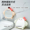 For homecute cosmetic mirror punch-free wall hanging dressing mirror bathroom dormitory plastic storage mirror home table