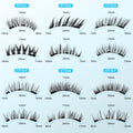 2 pairs of cross-border magnetic false eyelashes wholesale european and american positioning thick fox magnetic eyelash clip set