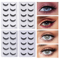 Export fashion fake eyelashes nature slim 5 pairs pack imitation mink hair whole cluster artificial stage eyelashes one piece
