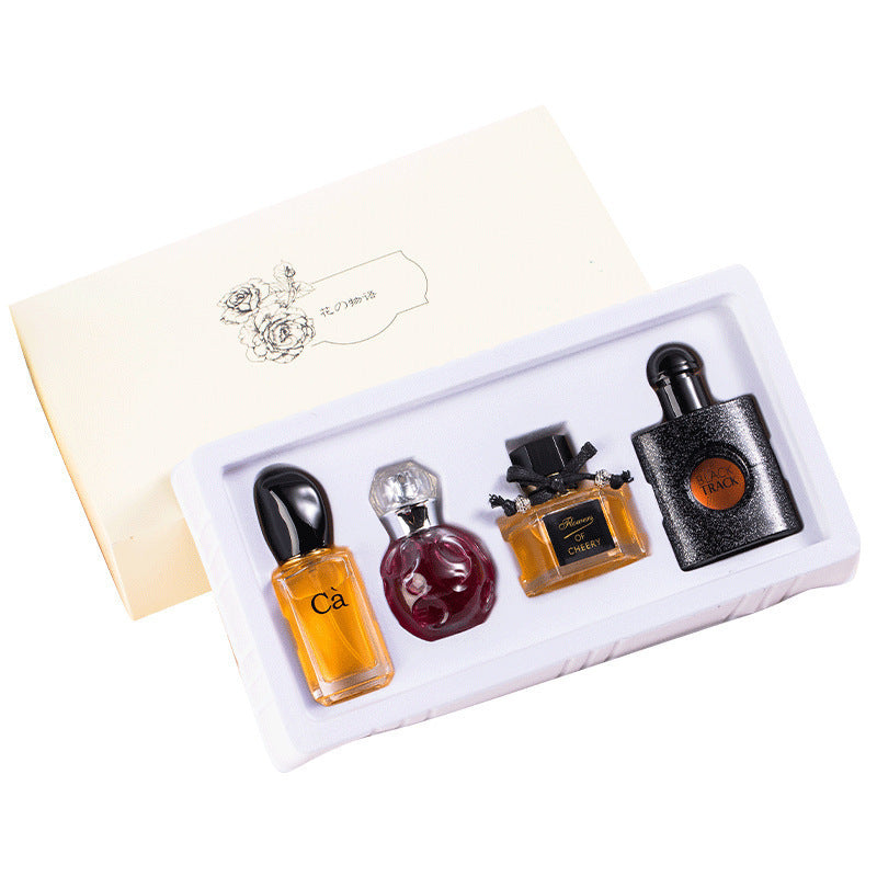 Flower story black opium gift box women's perfume four-piece set reversed paris perfume long-lasting eau de toilette wholesale