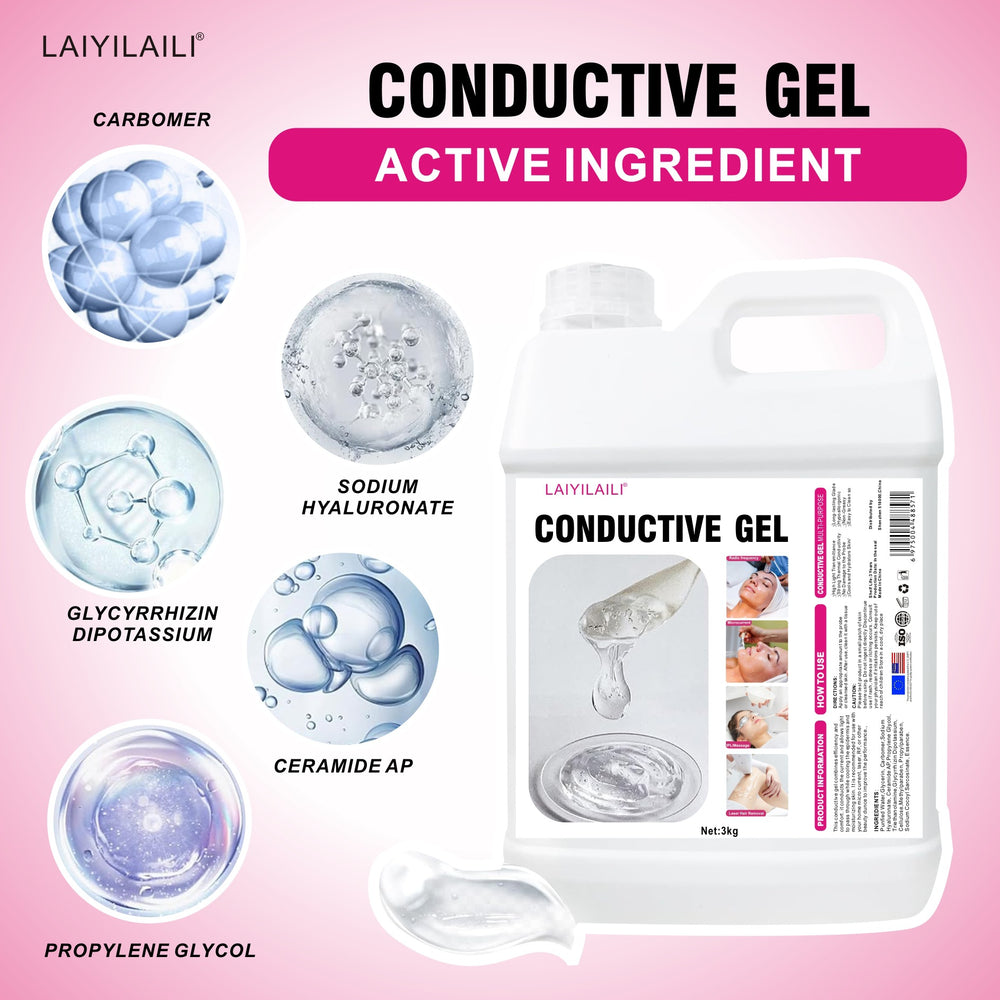 skincare gel for beauty salons - ultrasonic instrument infusion, body & face moisturizing and hydrating gel, 3kg