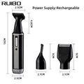 Multifunctional 4-in-1 electric shaver kit: nose hair trimmer, eyebrow razor, and facial hair grooming set