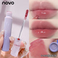 Novo water crystal refractive lip glaze waterproof water light mirror non-stick cup low saturation makeup whitening student lipstick