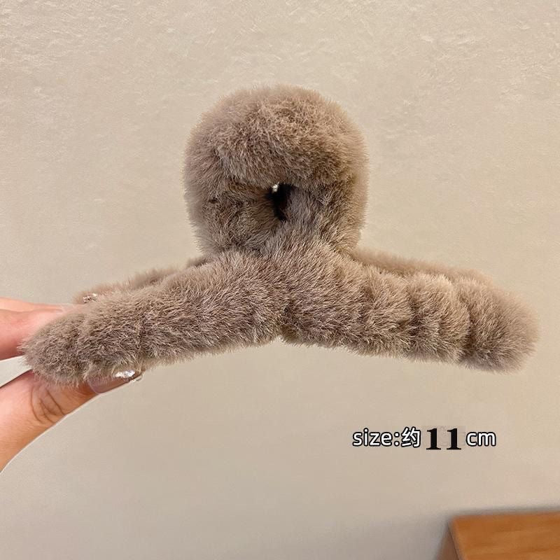 Stuffed gripper female fall and winter large hair clip classy sense ins shark clip hair volume multi-plate hair clip headwear hair accessories