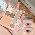 Novo casual day sweetheart eight-color eyeshadow palette - all-in-one eyeshadow, highlighter, and blush palette for everyday light makeup - earth tone eyeshadow