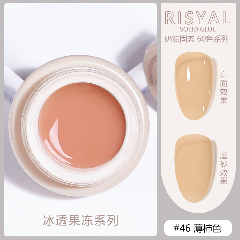 Risyal icy solid gel polish 5ml - smooth cream gel nail polish, japanese style nail polish for nail salons
